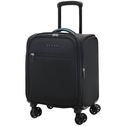 14 In. Black Spinner Carry On Underseat Luggage With Usb Port