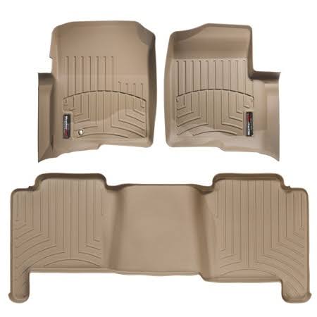 1st Row & 2nd Row (1-Piece) Floor Liners Bundle 2004-2008 Ford F150 Tan 450051-450052