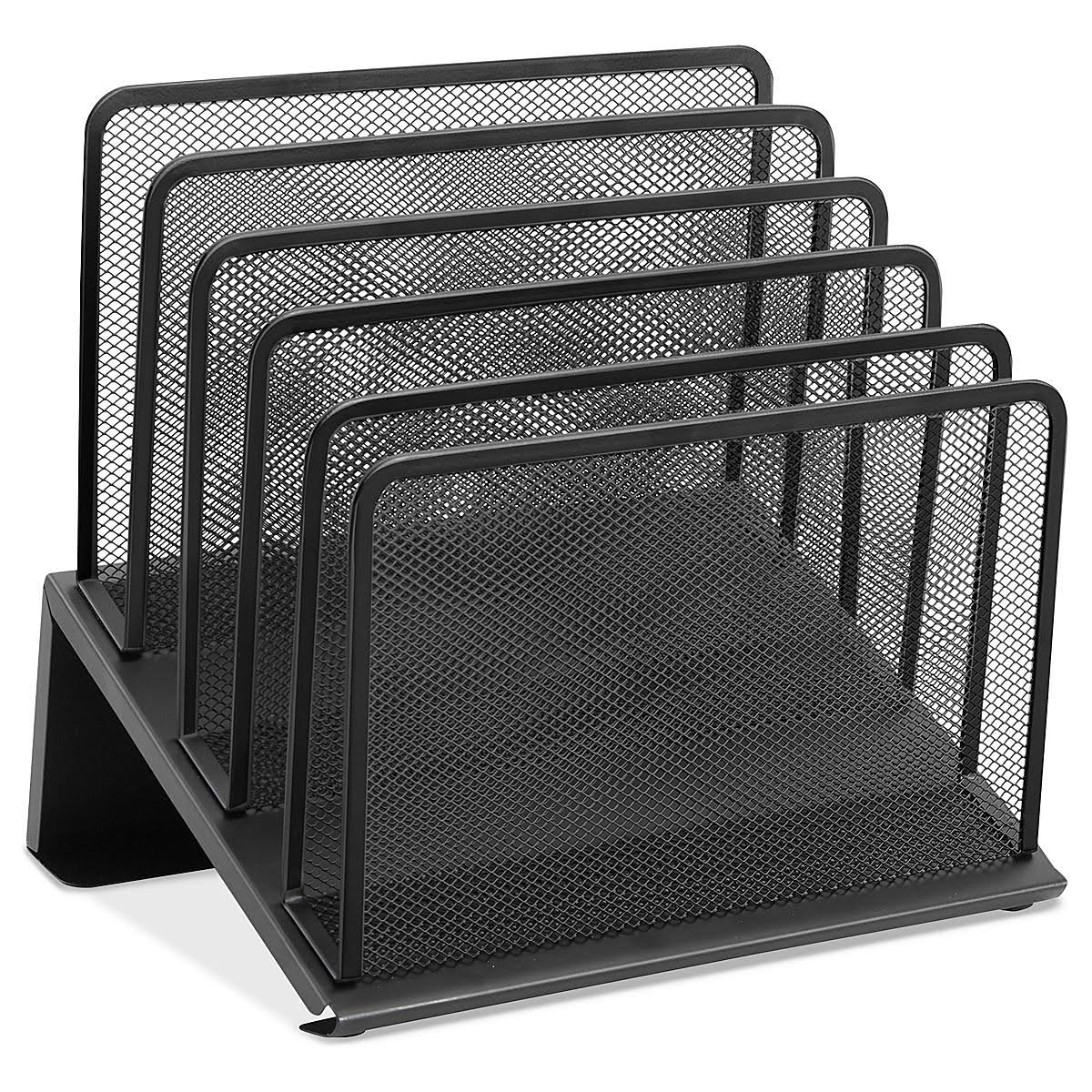 Wire Mesh Desktop File Sorter Black