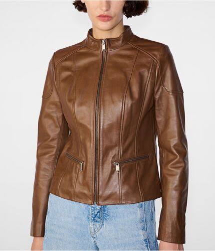 Womens Caitlin Scuba Leather Jacket