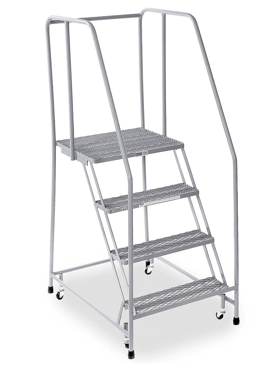 4 Step Rolling Safety Ladder Assembled With 20 Top Step