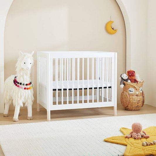 4-In-1 Convertible Mini Crib Washed Natural / Black