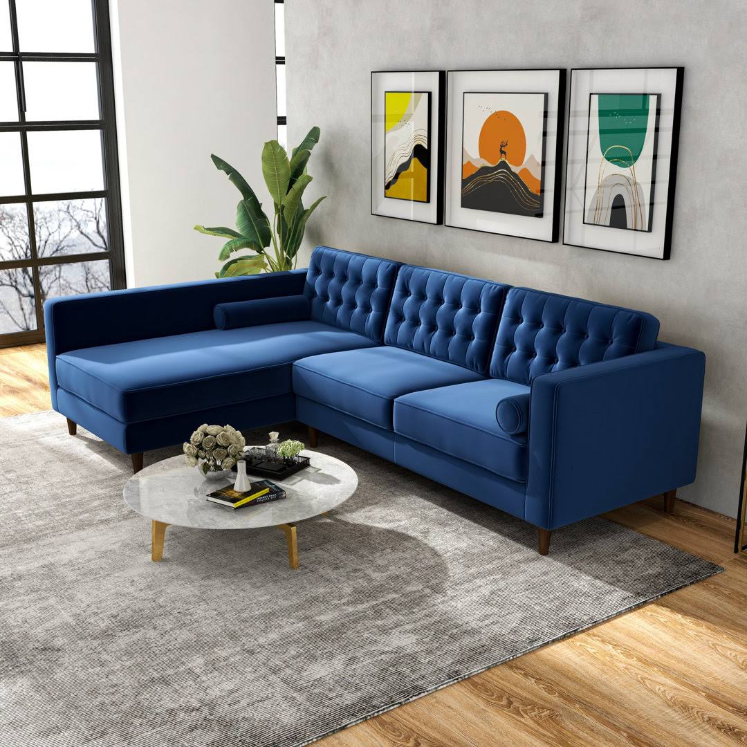 Velvet Sofa & Chaise  Orientation