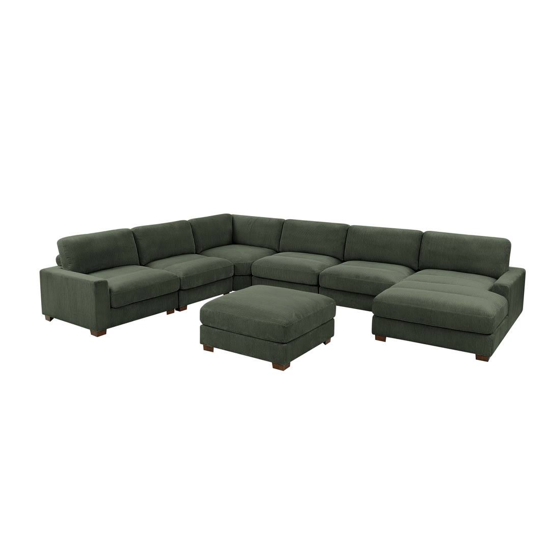 7 Piece Upholstered Sectional  Body Fabric