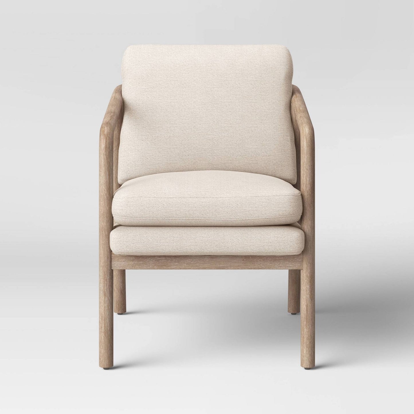 Tufeld Wood Armchair Beige