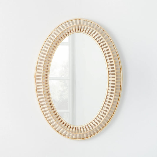 20 X 28 Light Woven Oval Mirror