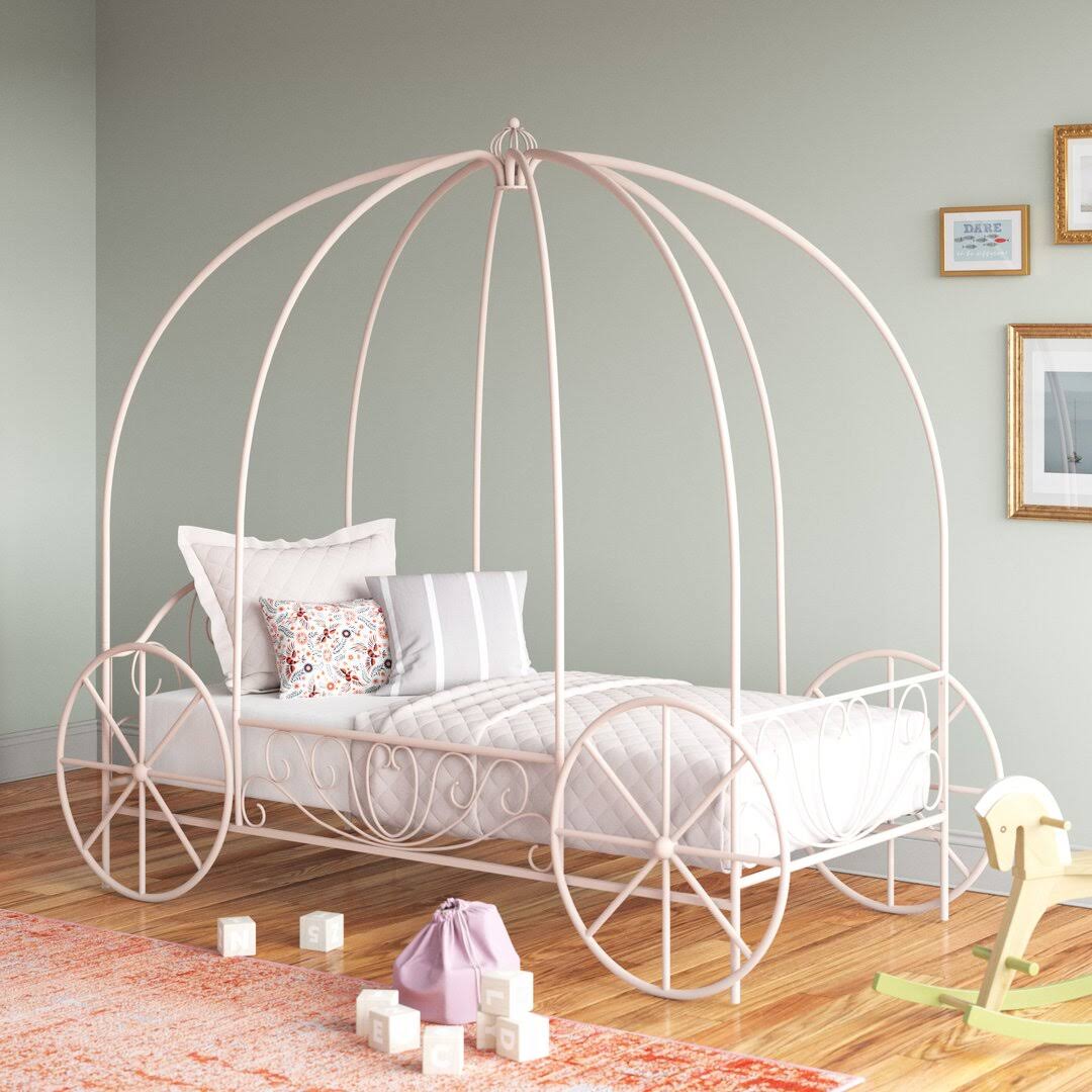 Traditional Twin Metal Canopy Bed