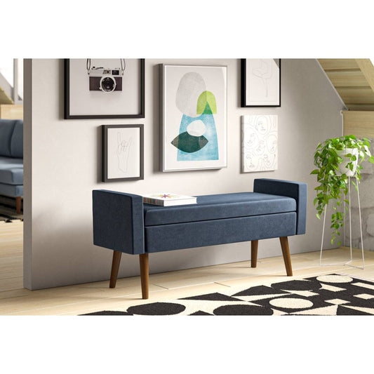 Upholstered Flip Top Storage Bench