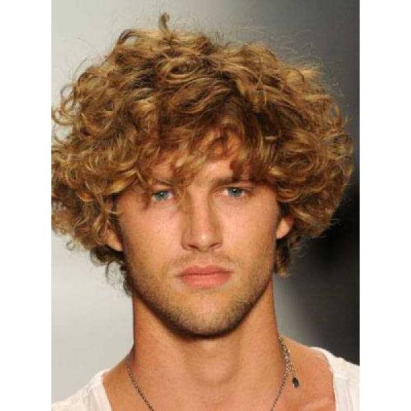 8 Inches Remy Human Hair Curly Layered Real Hair For Men Wigs