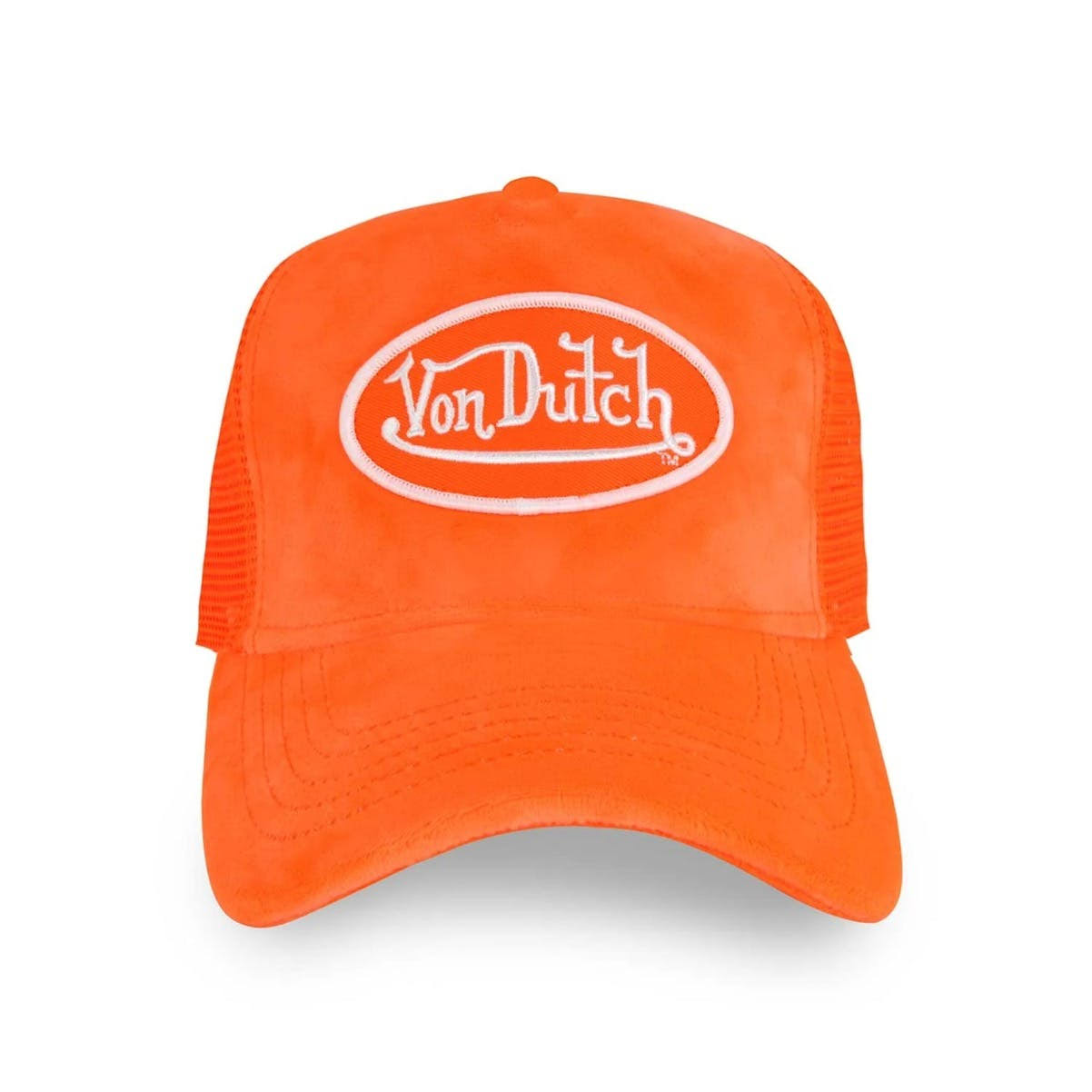 Velvet Neon Orange Trucker