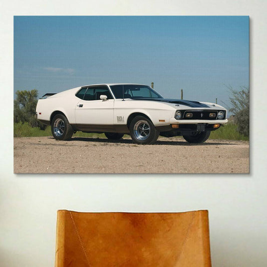 1971 Mustang Mach 1 Photographic Print On Canvas