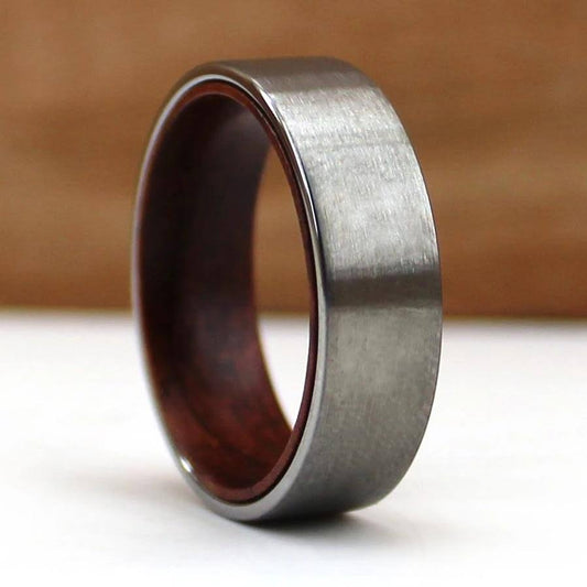 Tungsten Ring – California Redwood 8mm