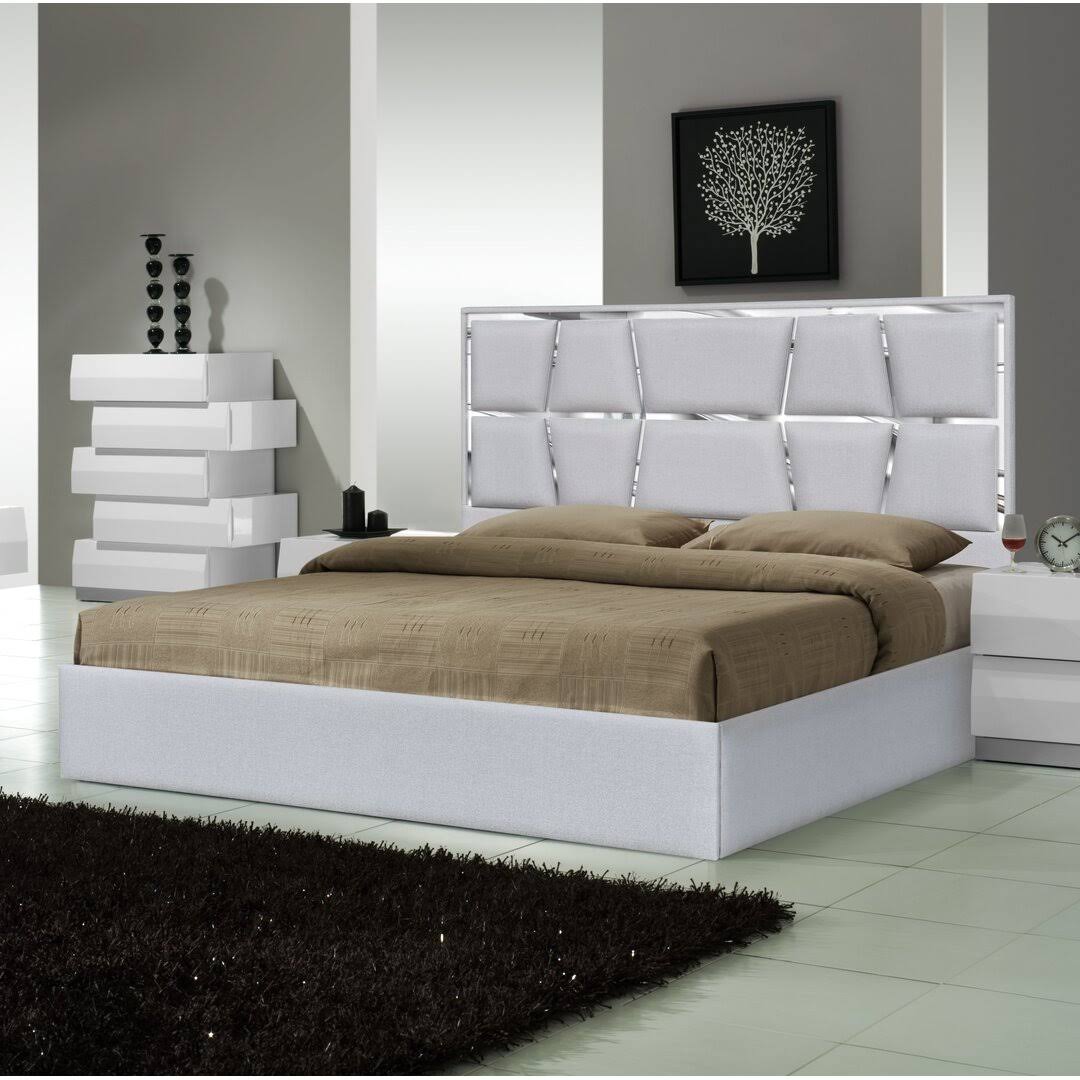 Upholstered Low Profile Platform Bed