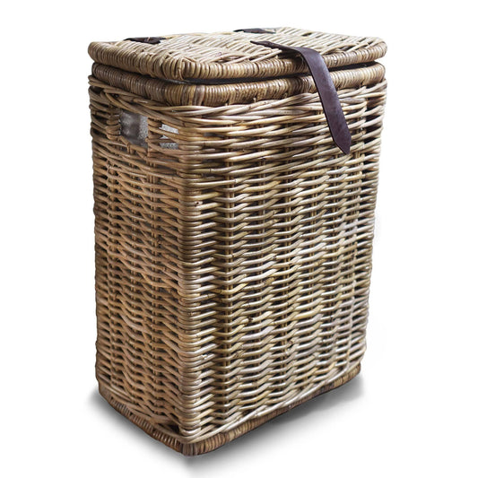 Wicker Kitchen Trash Basket With Metal Liner