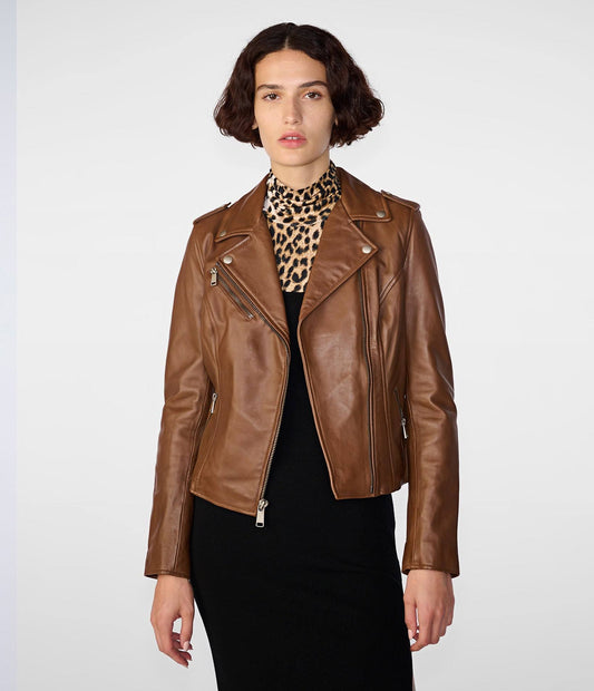 Womens Jackets & Coats Madeline Asymmetrical Leather Jacket