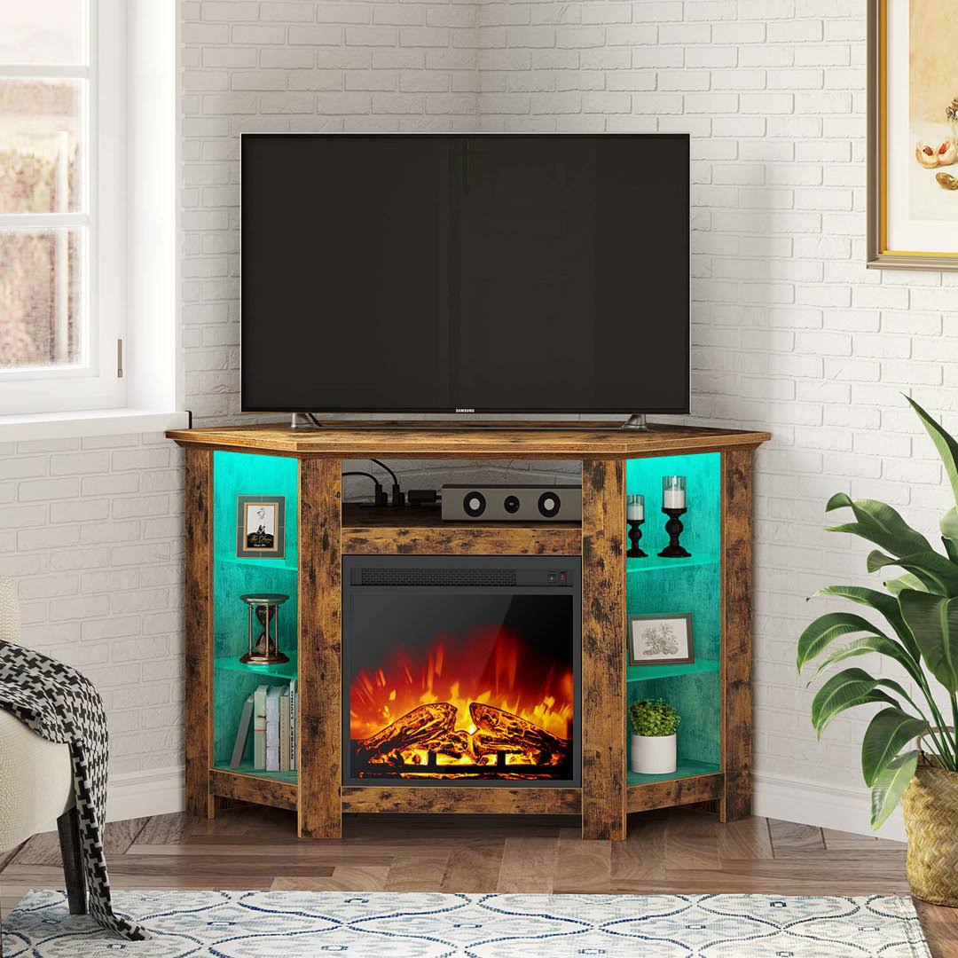 Tv Stand For Tvs Up To 55 With Fireplace Included Orren Ellis