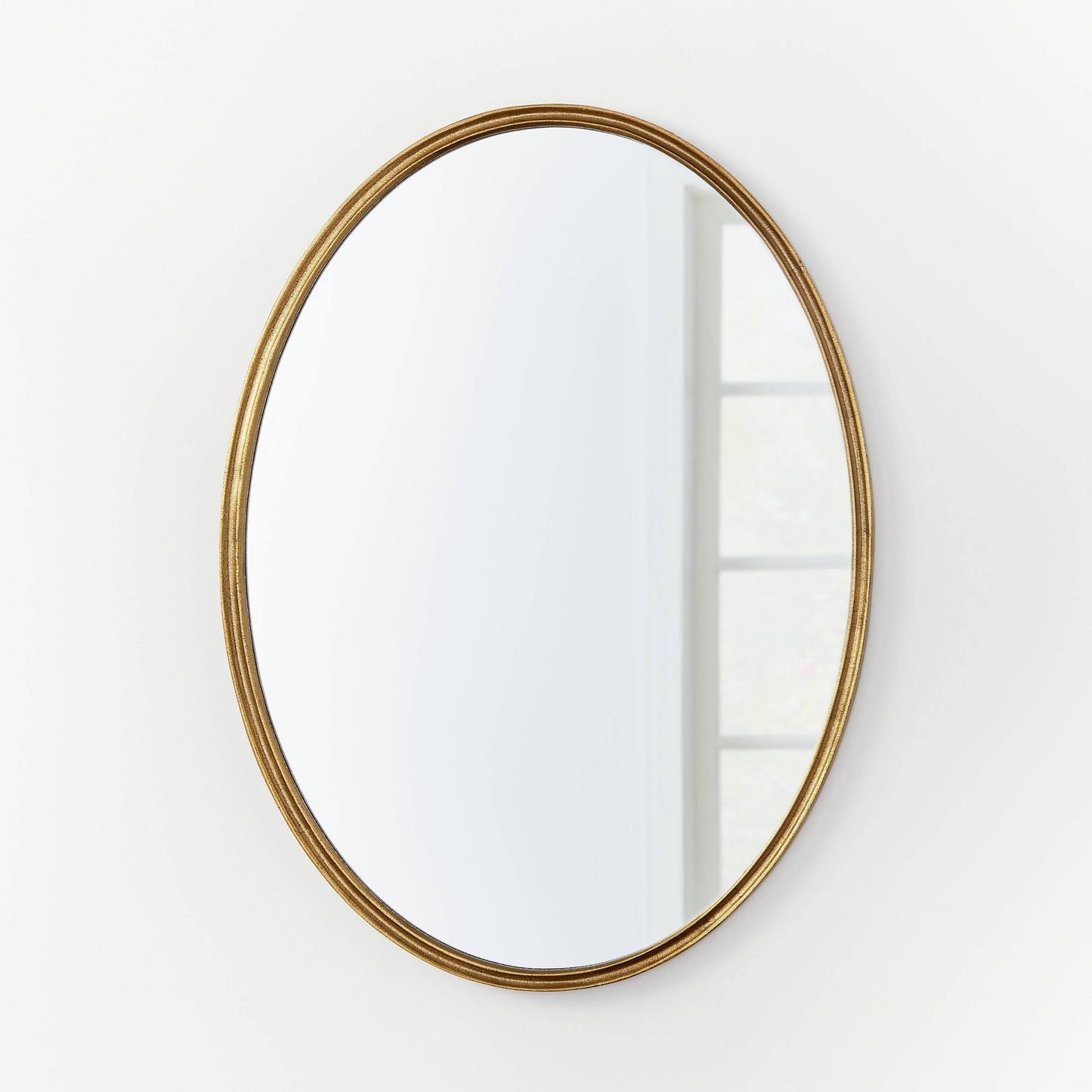 26 X 36 Oval Shape Antique Mirror Brass