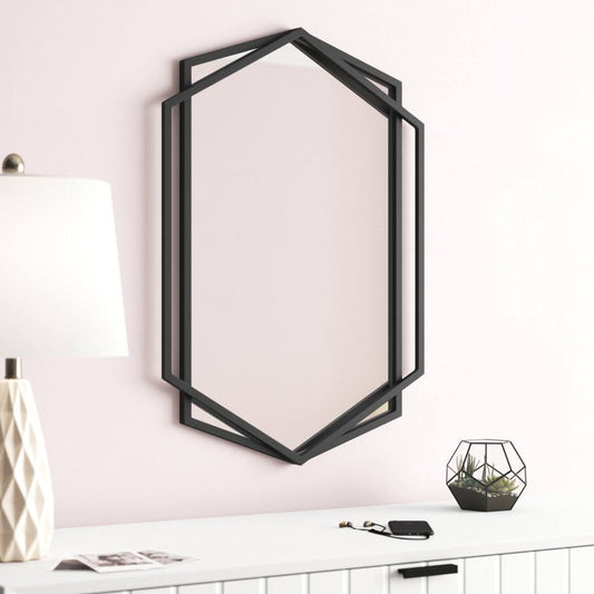 ® Amarni Hexagon Metal Framed Wall Mounted Mirror