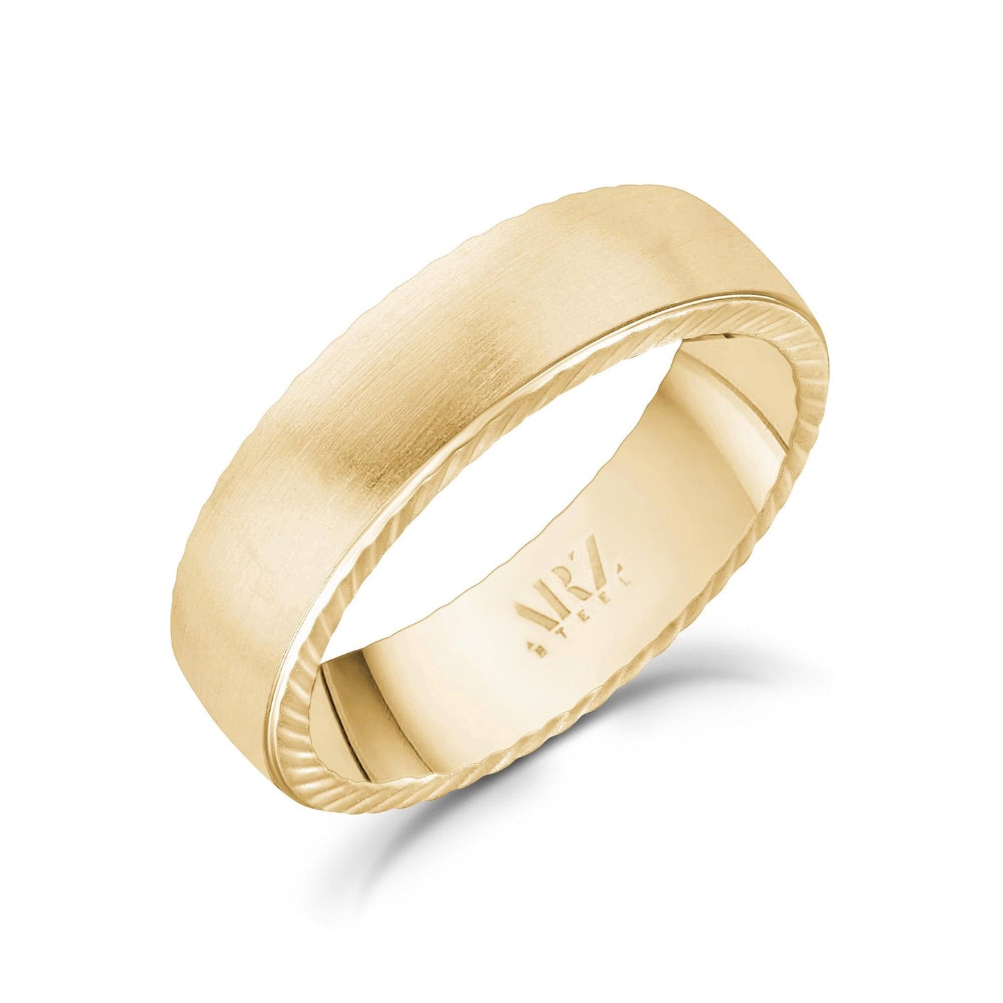 6mm Matte Flat Stainless Steel Engravable Band Ring