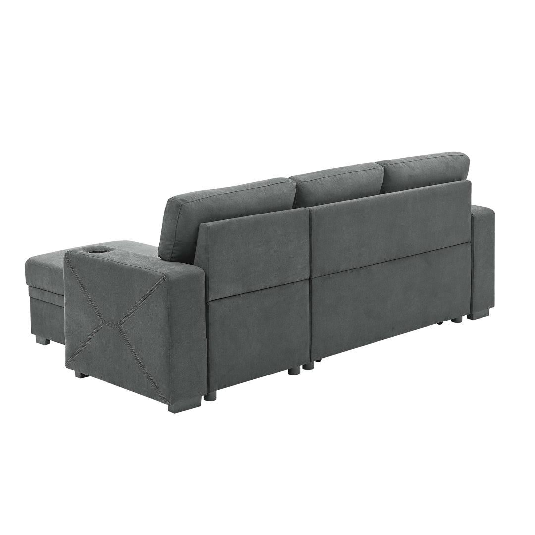 85 Wide Reversible Sleeper Sofa & Chaise  Fabric