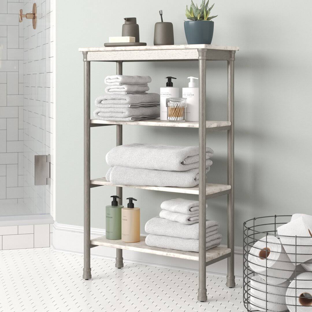 24 W X 38 H X 11 D Free-Standing Bathroom Shelves