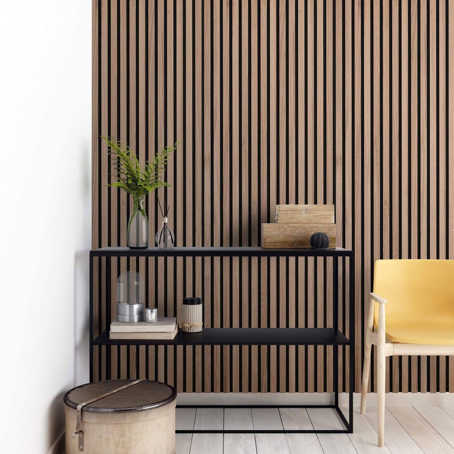 Acoustic Slat Wood Wall Panels | Luxury Wood Wall Paneling - 94.49 X 25.2 (240cm X 64cm)