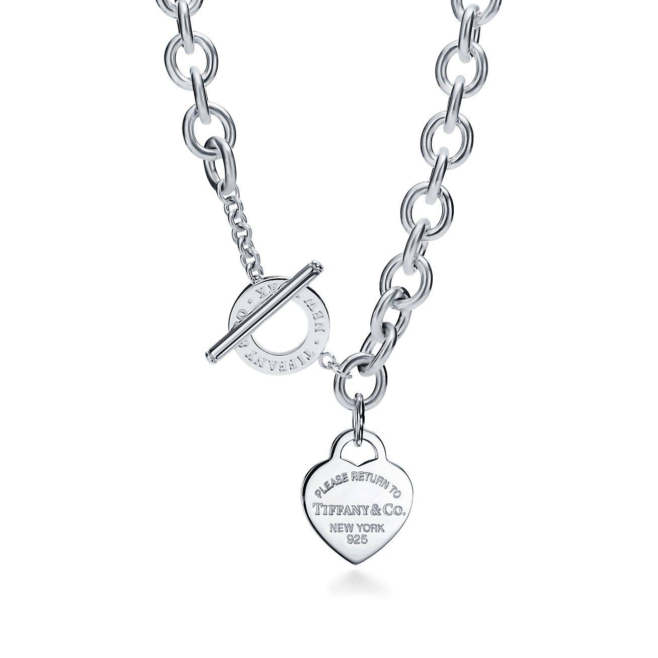 Tag Toggle Necklace In Silver