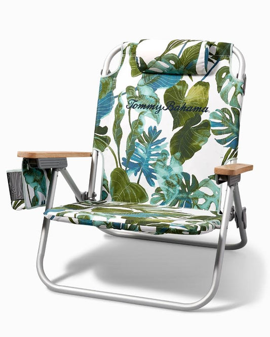 Tropical Fronds Deluxe Backpack Beach Chair