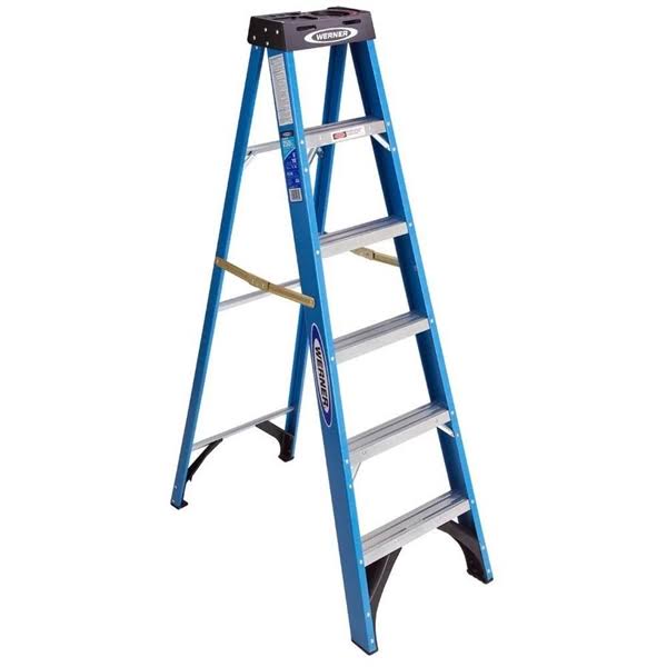 6-Ft Fiberglass Single Sided Type I Step Ladder