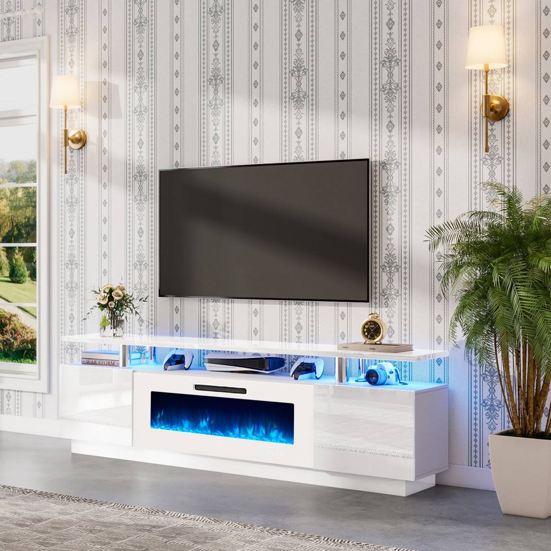 Tv Stand For Tvs With Electric Fireplace Included