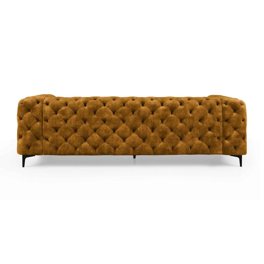 93.3 Velvet Flared Arm Sofa Rosdorf Park Fabric