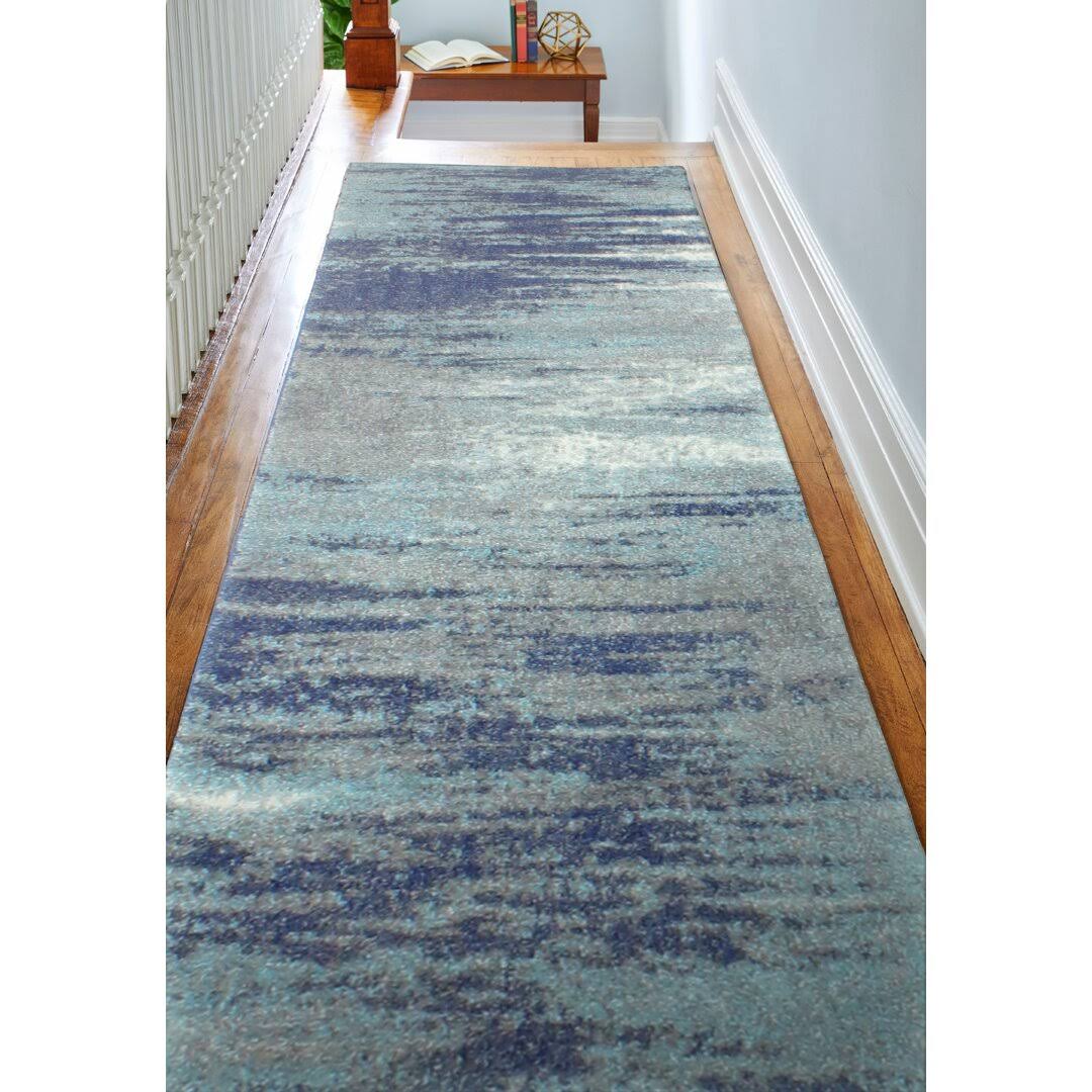 Abstract Blue/Gold Area Rug  Rug