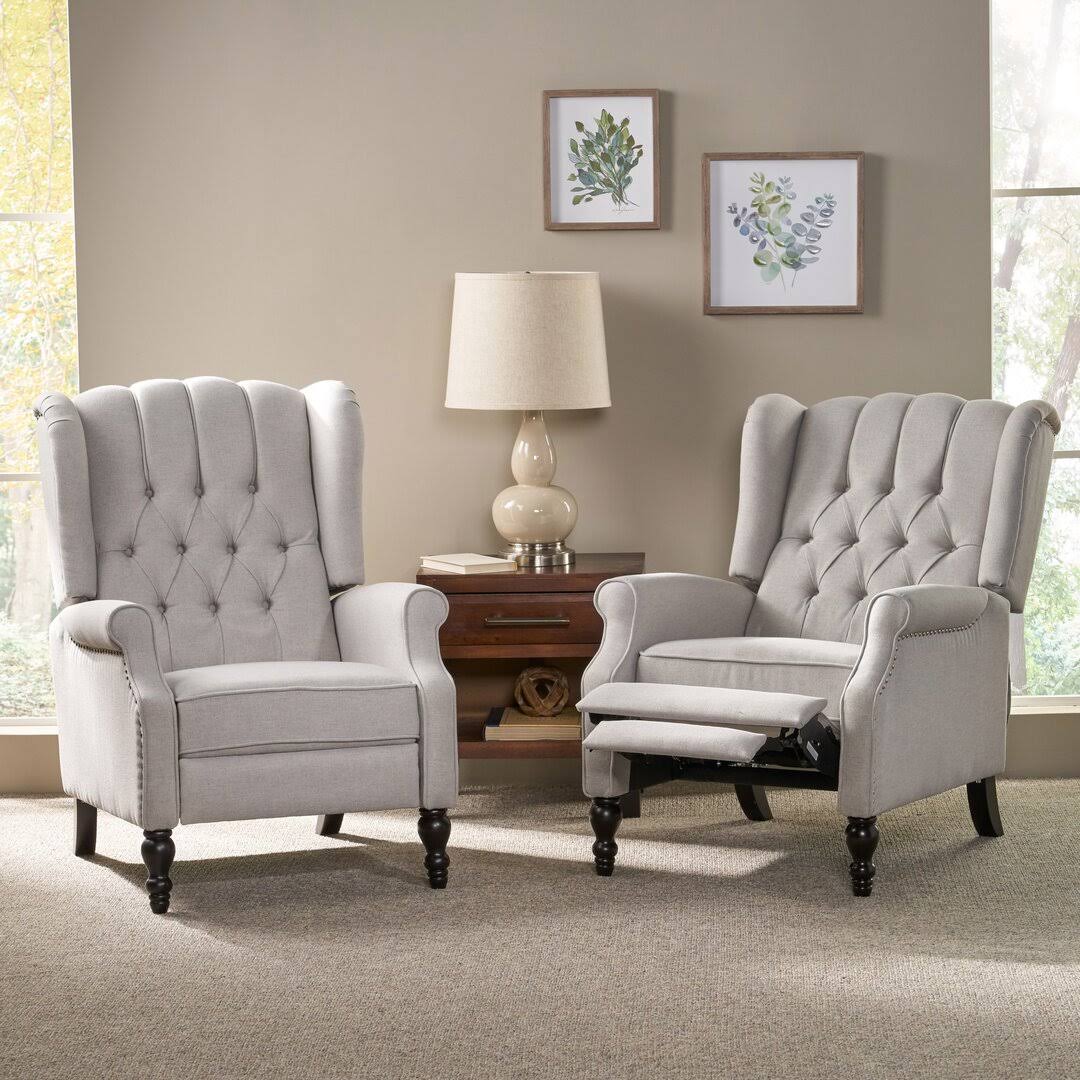 28.5 Wide Manual Wing Chair Recliner  Upholstery