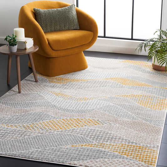 514 Area Rug In Gray/Beige/Gold  Rug