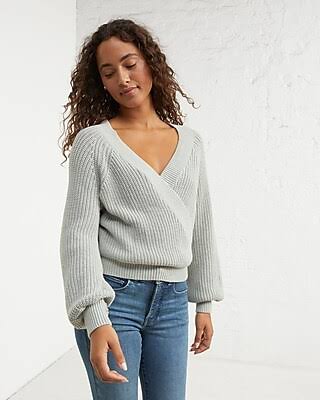 Womens Weekend Wrap Cropped Sweater