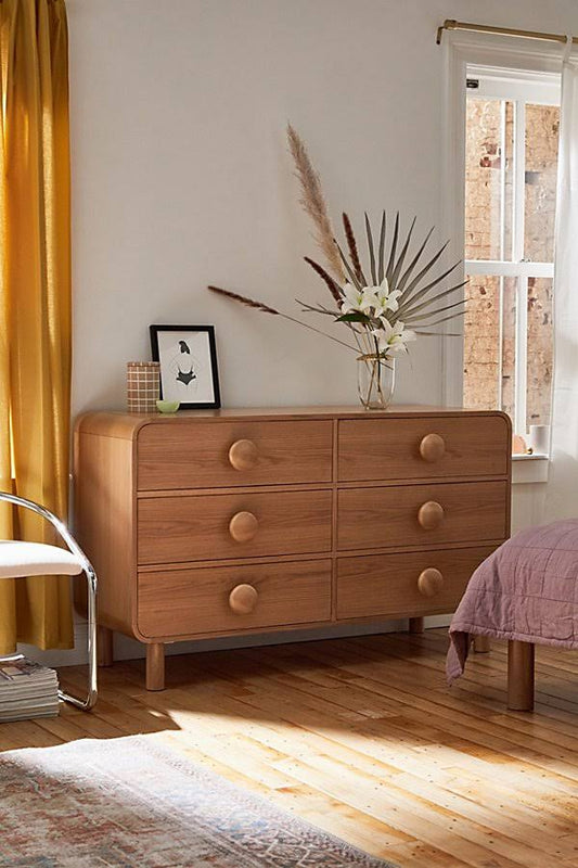 6-Drawer Dresser In Brown Wood At