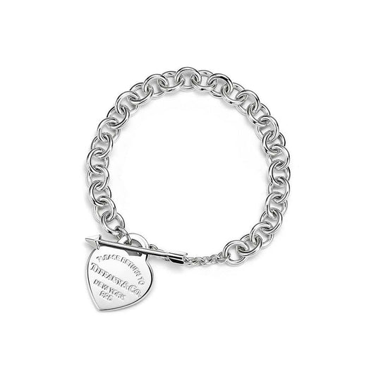 To Tiffany Lovestruck Heart Tag Bracelet In Silver