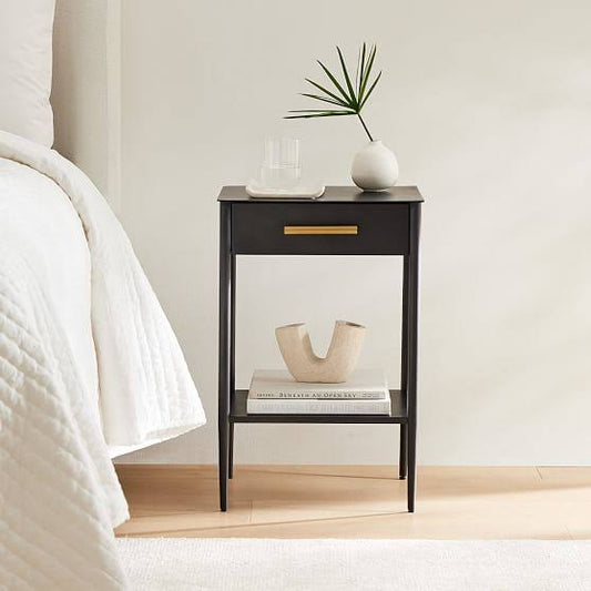 -16 Storage Nightstand, White,