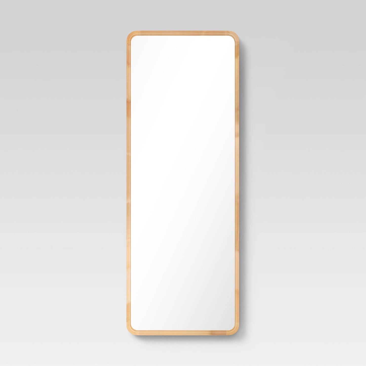 22 X 60 Rounded Corner Wood Leaner Mirror