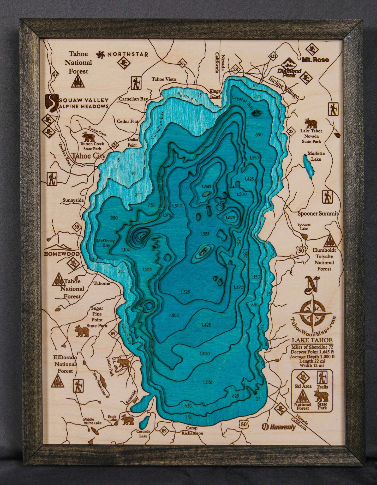 Tahoe 3d Wood Map