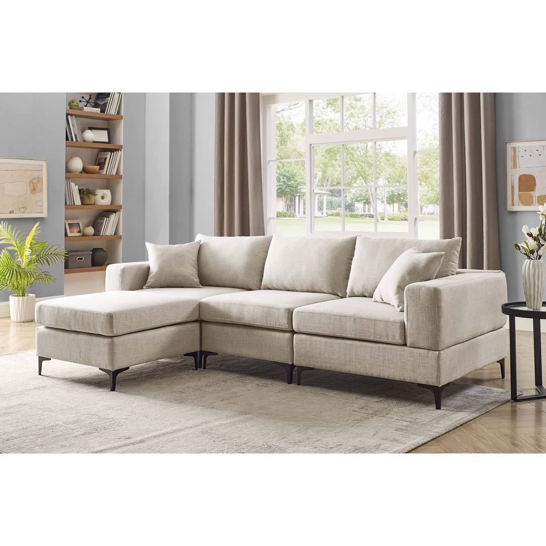 104.5 Wide Reversible Modular Corner Sectional  Fabric