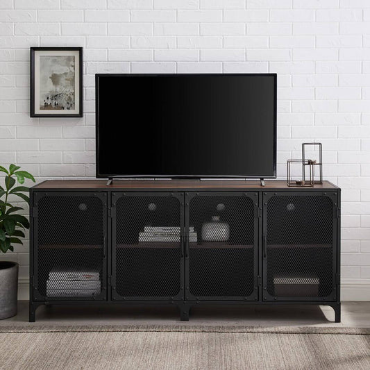 Tv Stand For Tvs Up To 65  Color: Dark Walnut