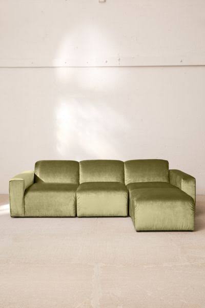 Velvet Sofa In Green At