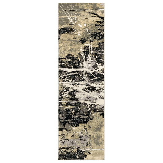 Abstract Gold Area Rug  Rug