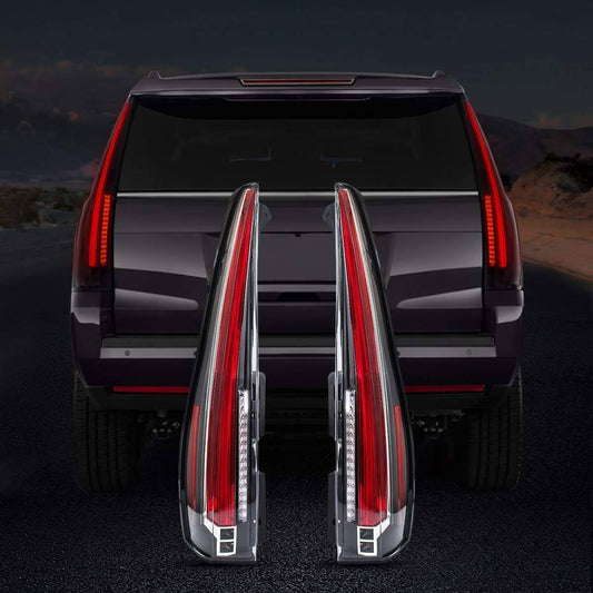 07-14 Cadillac Escalade 3th Gen Led Tail Lights With Sequential Turn Signal Red Turns