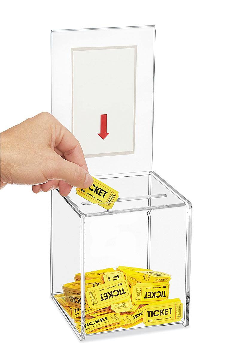 Acrylic Ballot Box Clear 5 X 5 X 6