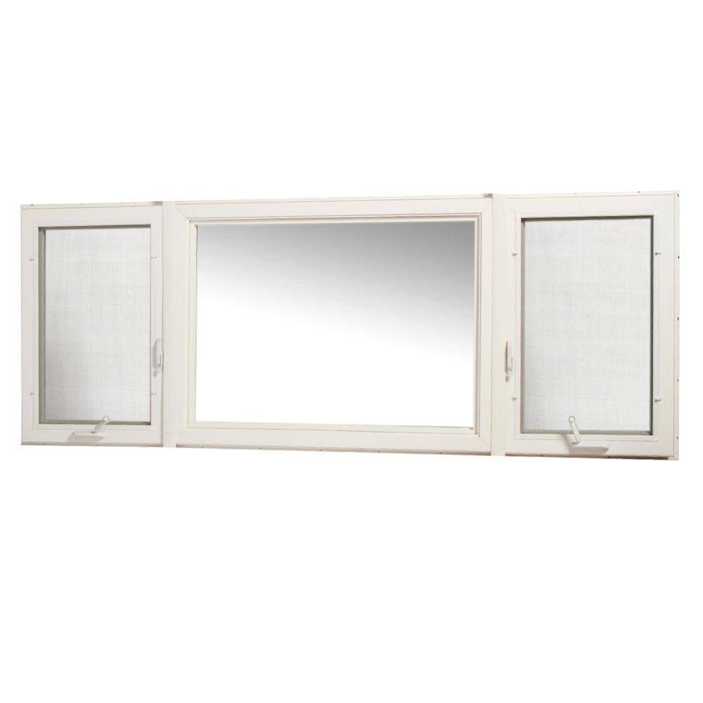 Windows 48 In. Vinyl Casement Window With Screen