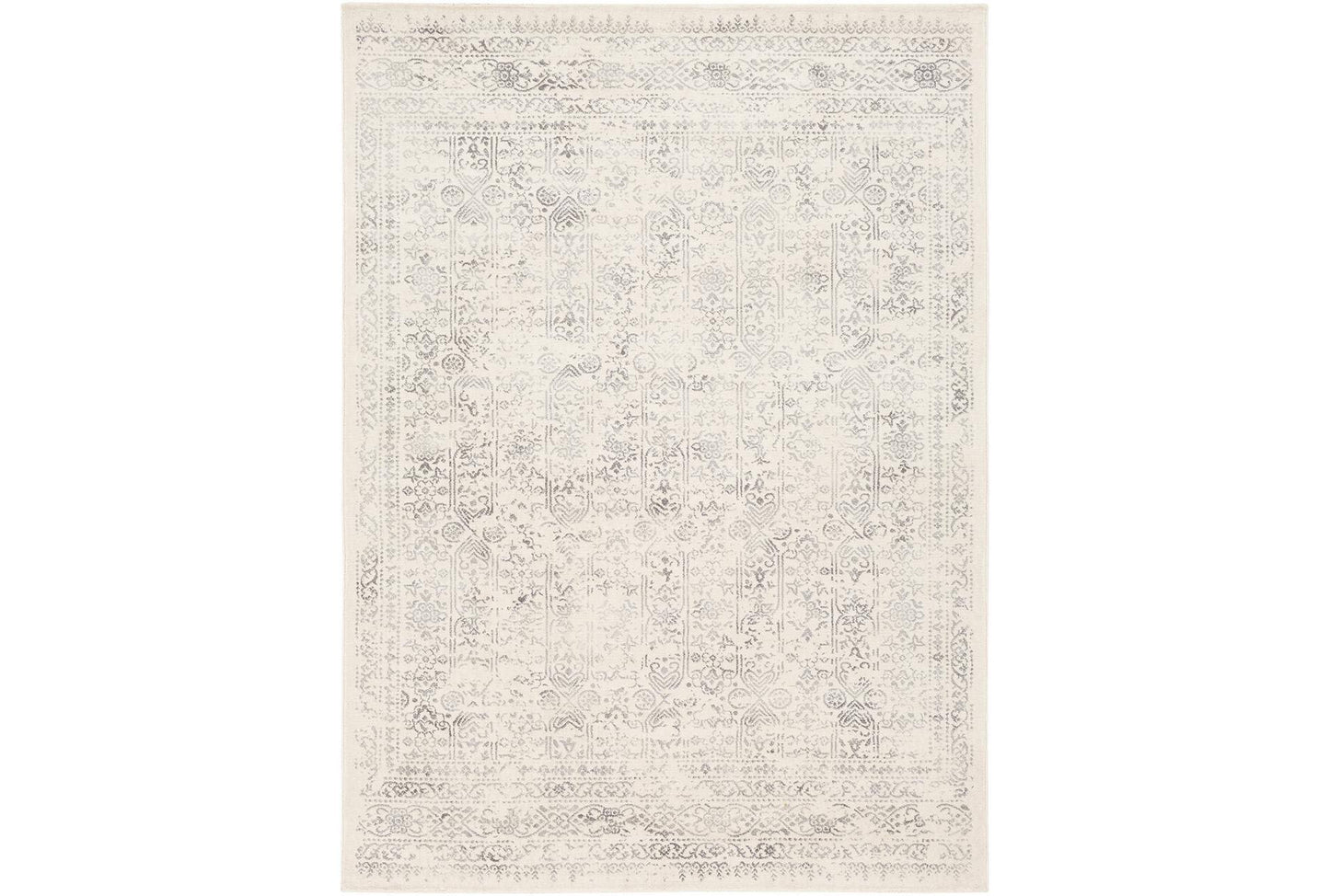 78x10 Rug-Traditional Light Greys And Creams - Fiber 94w X 120d 0.03h At Living Spaces In Beige