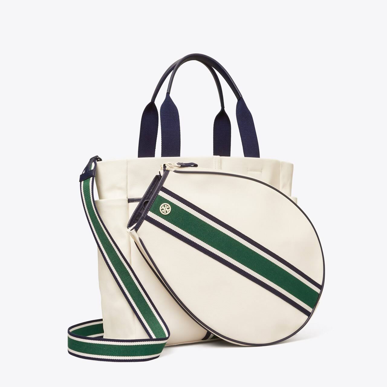 Womens Convertible Stripe Tennis Tote