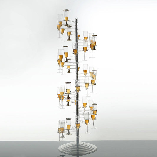 4.5ft Clear Acrylic Spiral Champagne Flute Display Stand